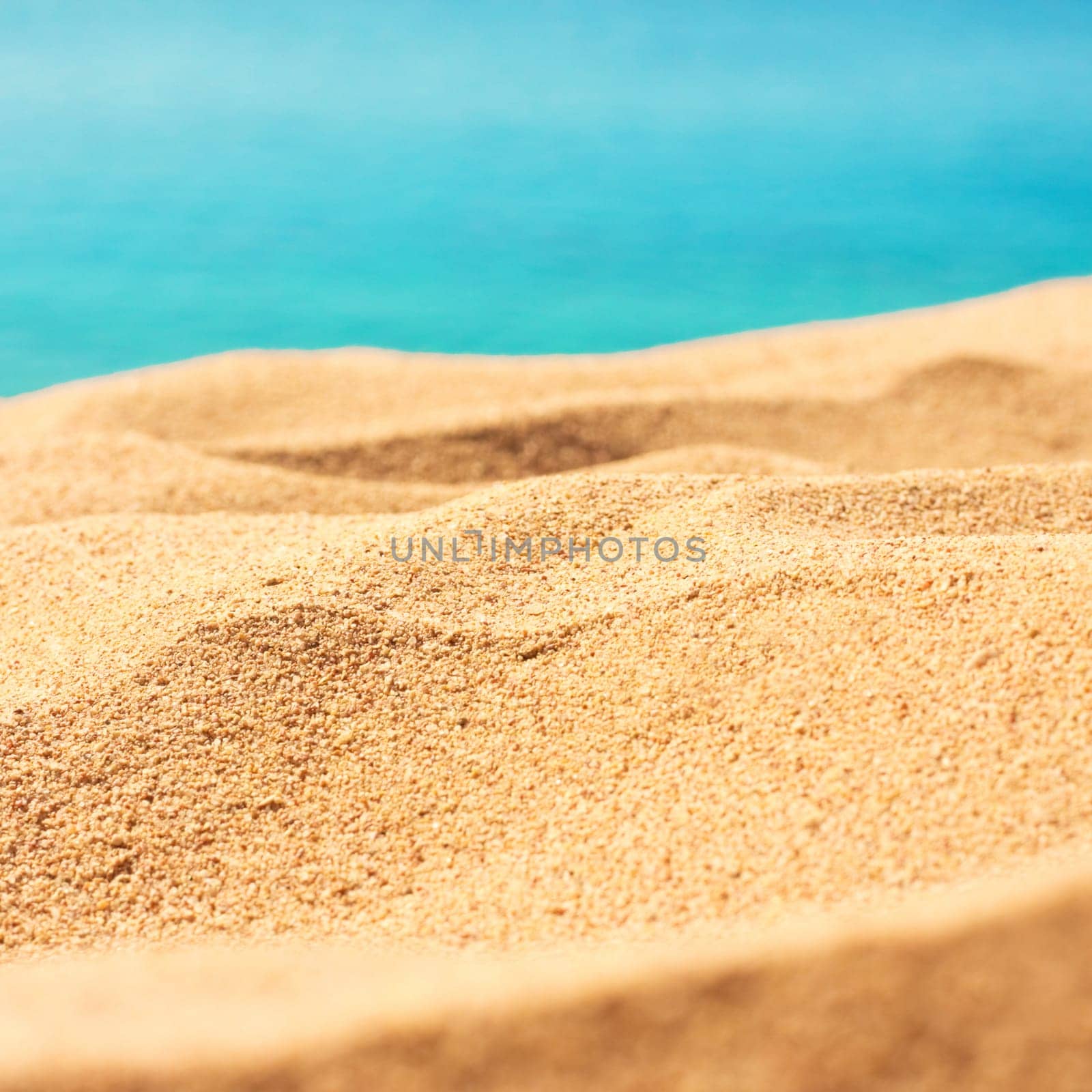 beach sand in summertime - travel, seascape, vacation and summer holidays concept by Anneleven