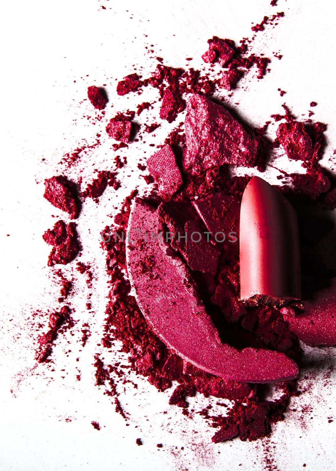 crushed make-up products - beauty and cosmetics styled concept, elegant visuals