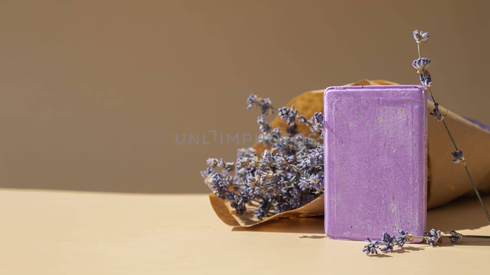 Handcrafted purple lavender soap with lavender flowers. Natural hydrating moisturiser softness cosmetic. Organic calming beauty skincare product. Herbal self care wellness alternative soap by anna_stasiia