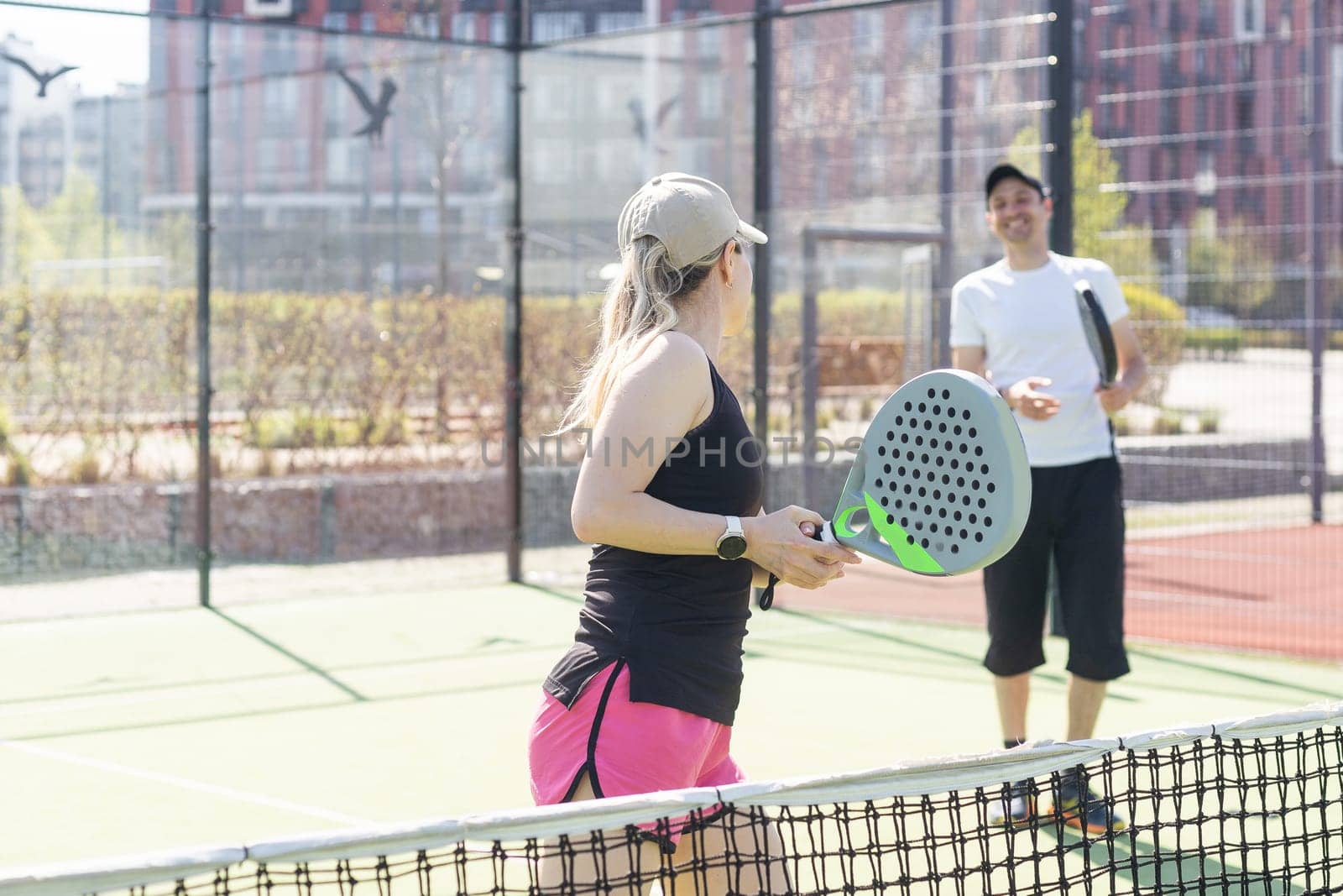 Padel lesson with a coach, personalized instruction in a supportive environment. by Andelov13