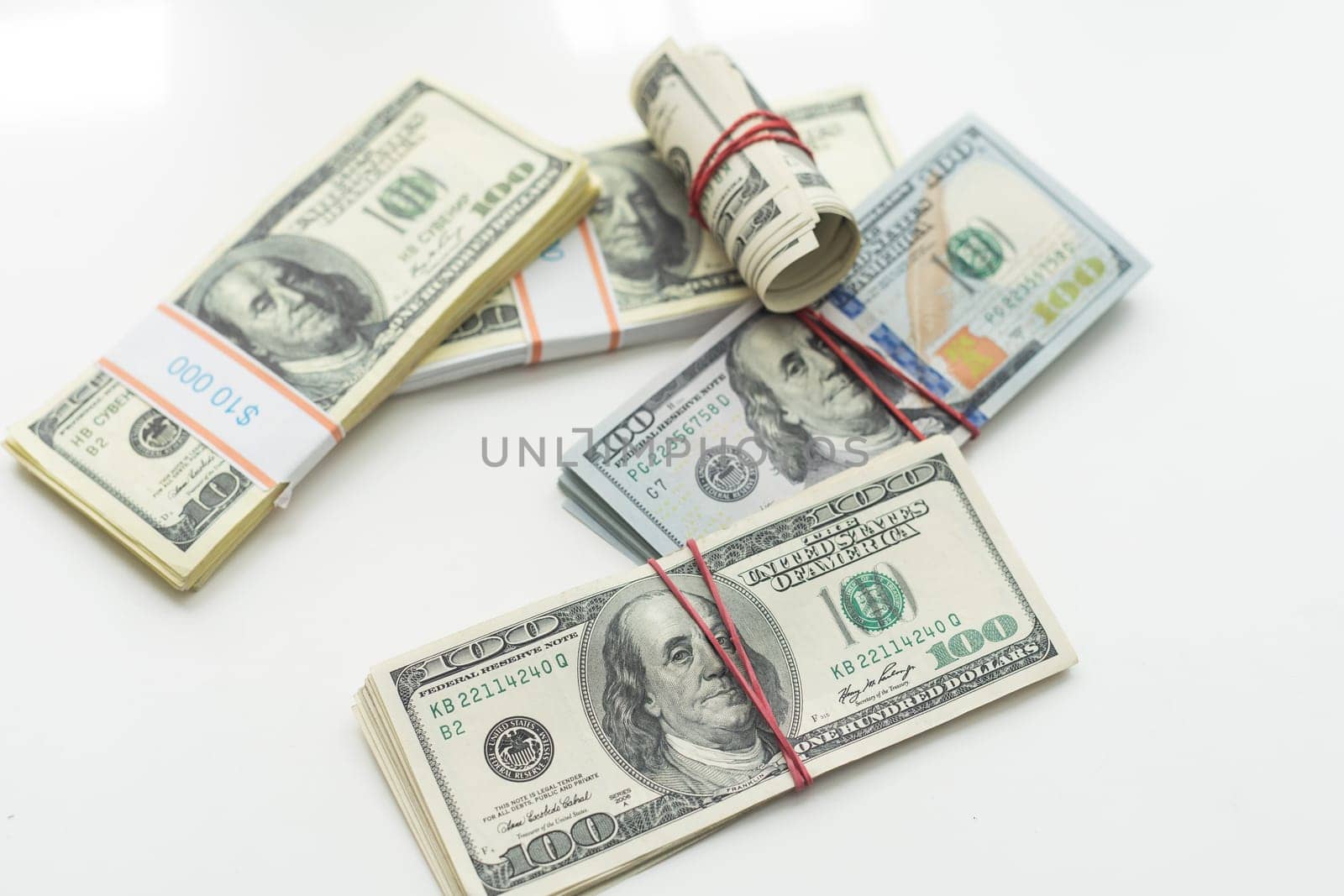Cash investment in dollars, banknotes, paper, gold. High quality photo