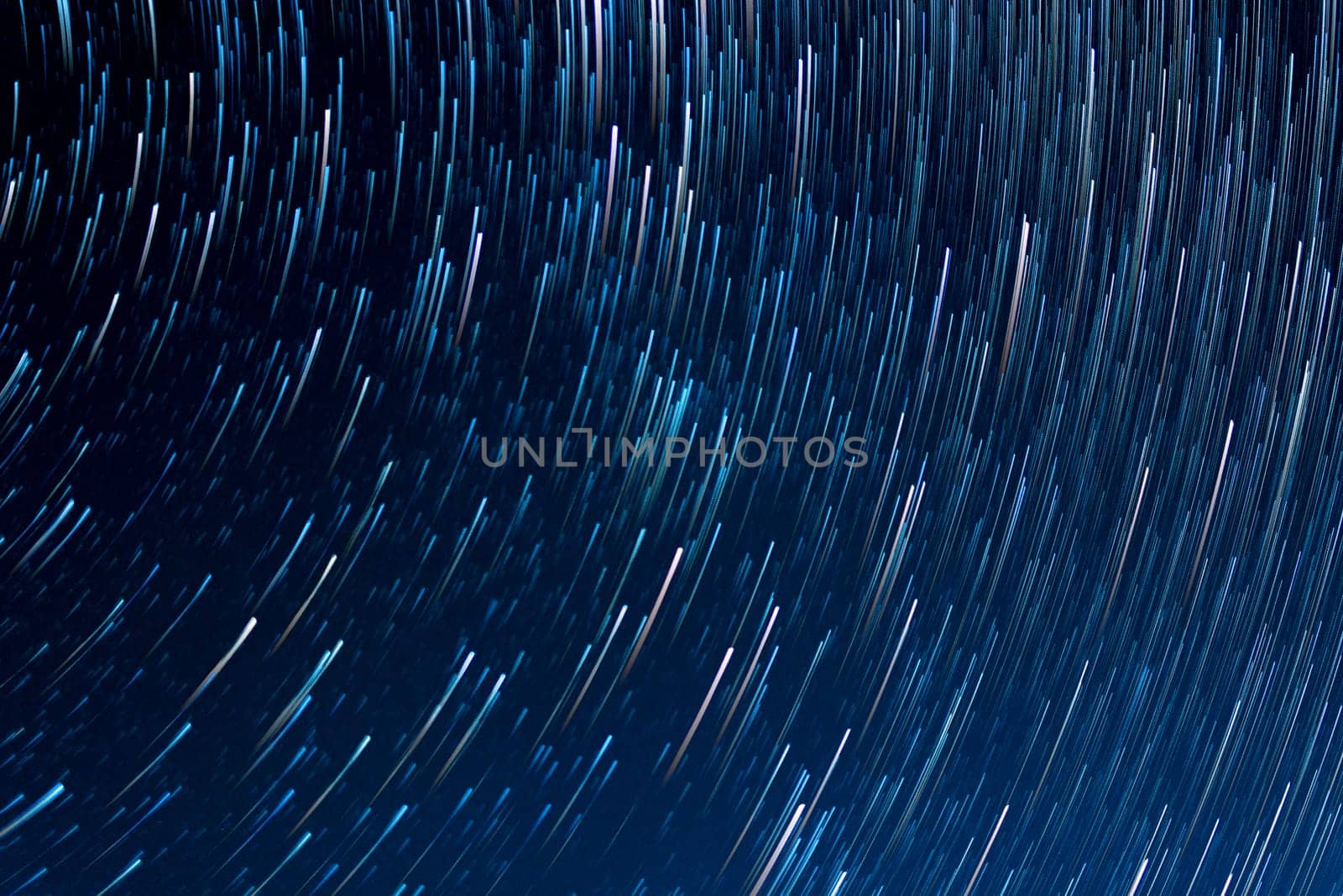 tracks from the stars against the dark night sky