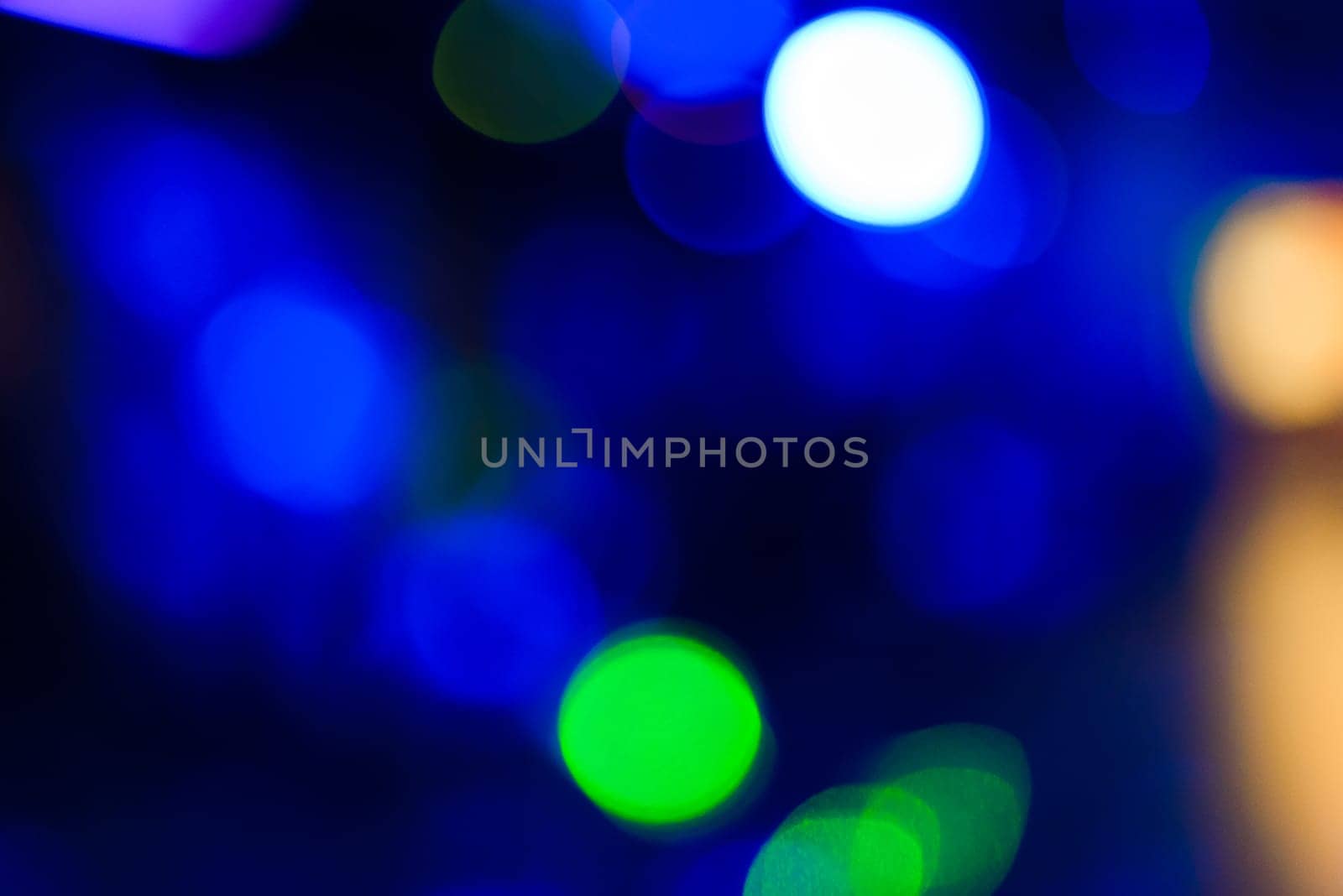 blurred colorful background with round glowing bokeh