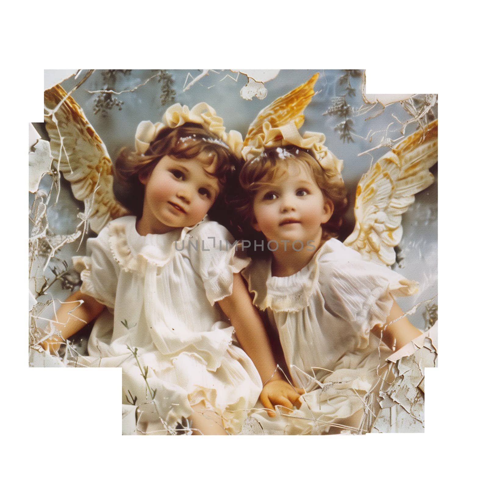 Christmas angels old fashioned ai generated photo