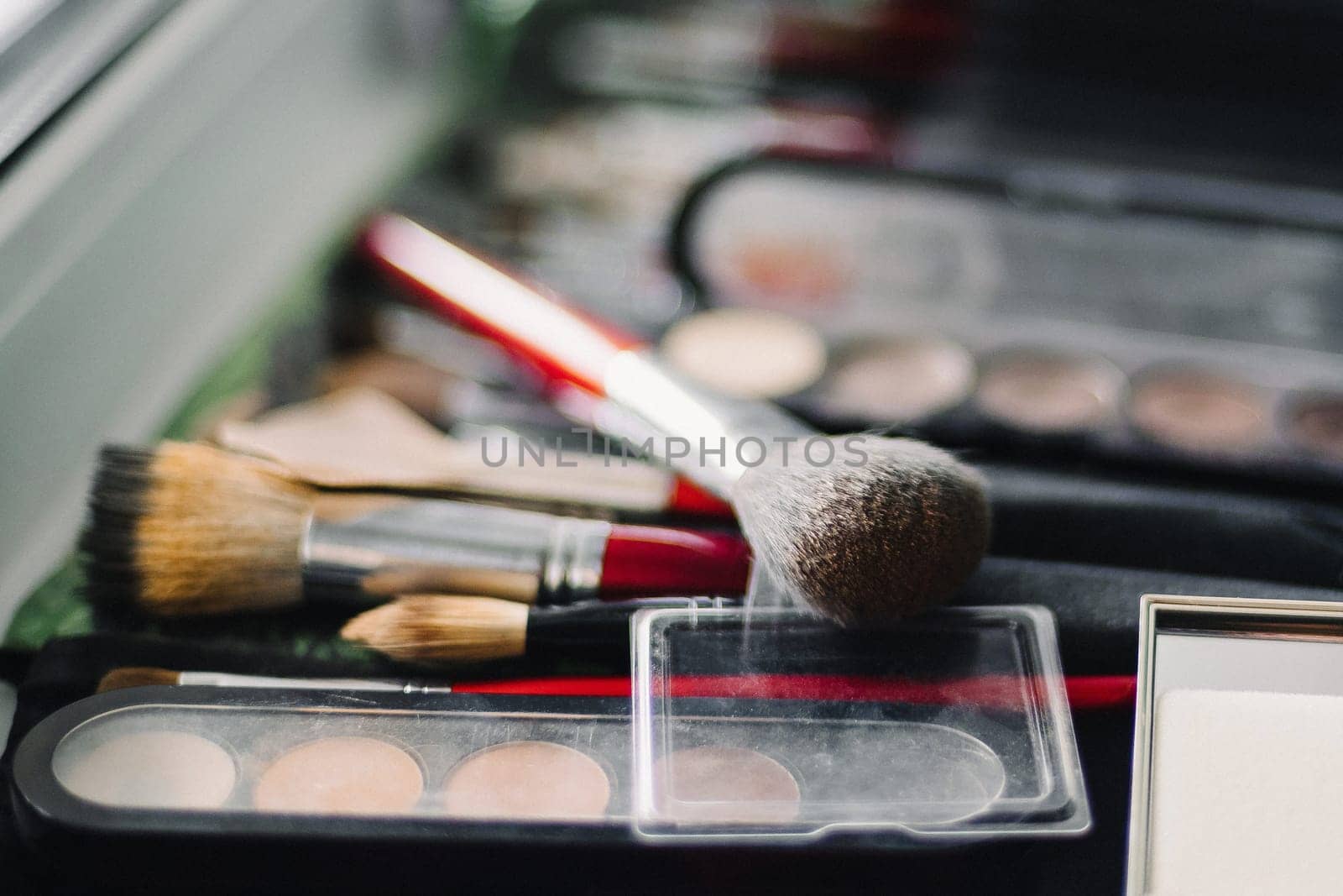brush color professional fashion makeup for eyes and skin