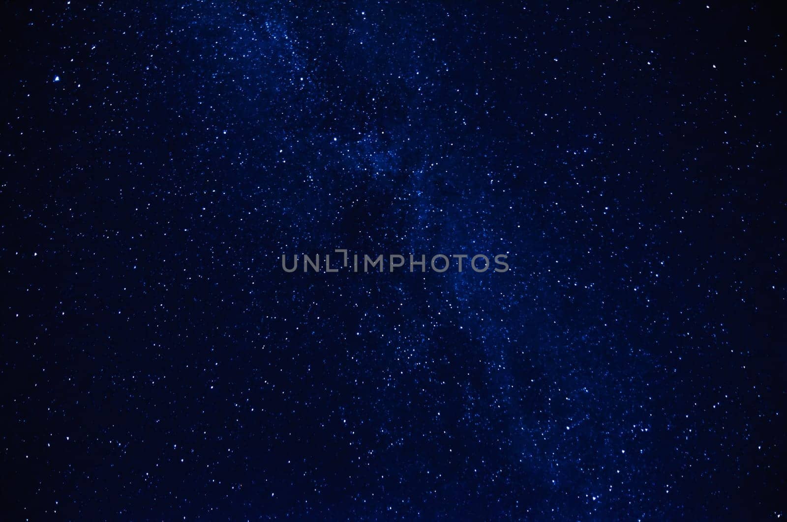 stars in the night dark blue sky with the milky way
