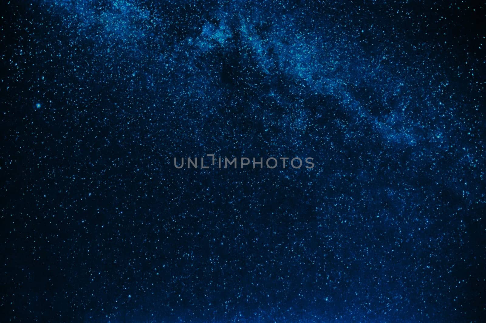 milky way with a large number of stars in the night dark blue sky