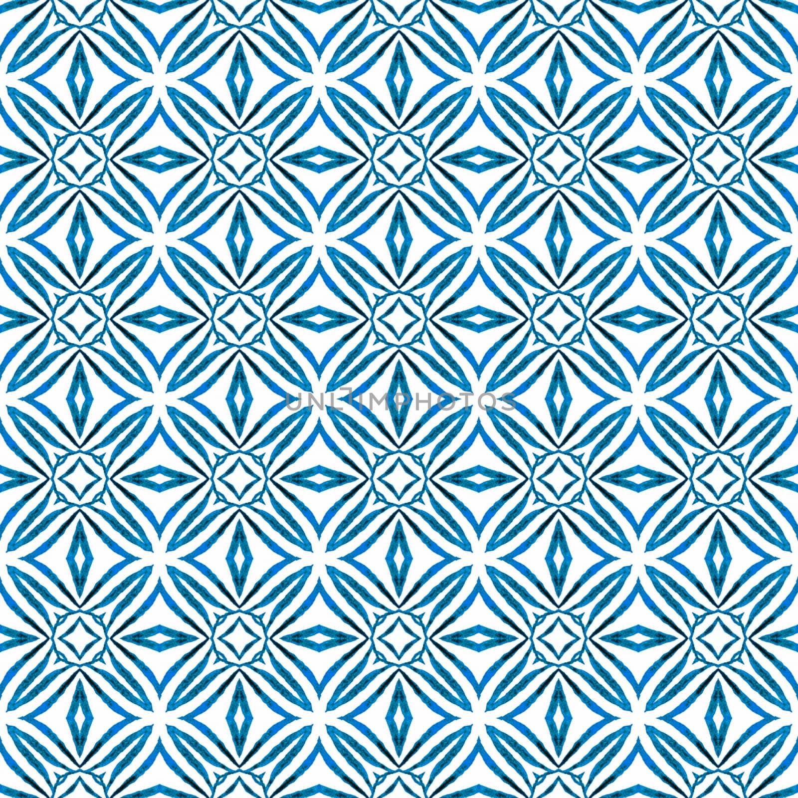 Chevron watercolor pattern. Blue sublime boho chic summer design. Green geometric chevron watercolor border. Textile ready sightly print, swimwear fabric, wallpaper, wrapping.