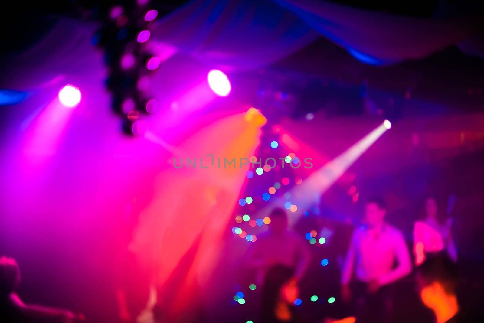 abstract bright multicolored blurred background with bokeh