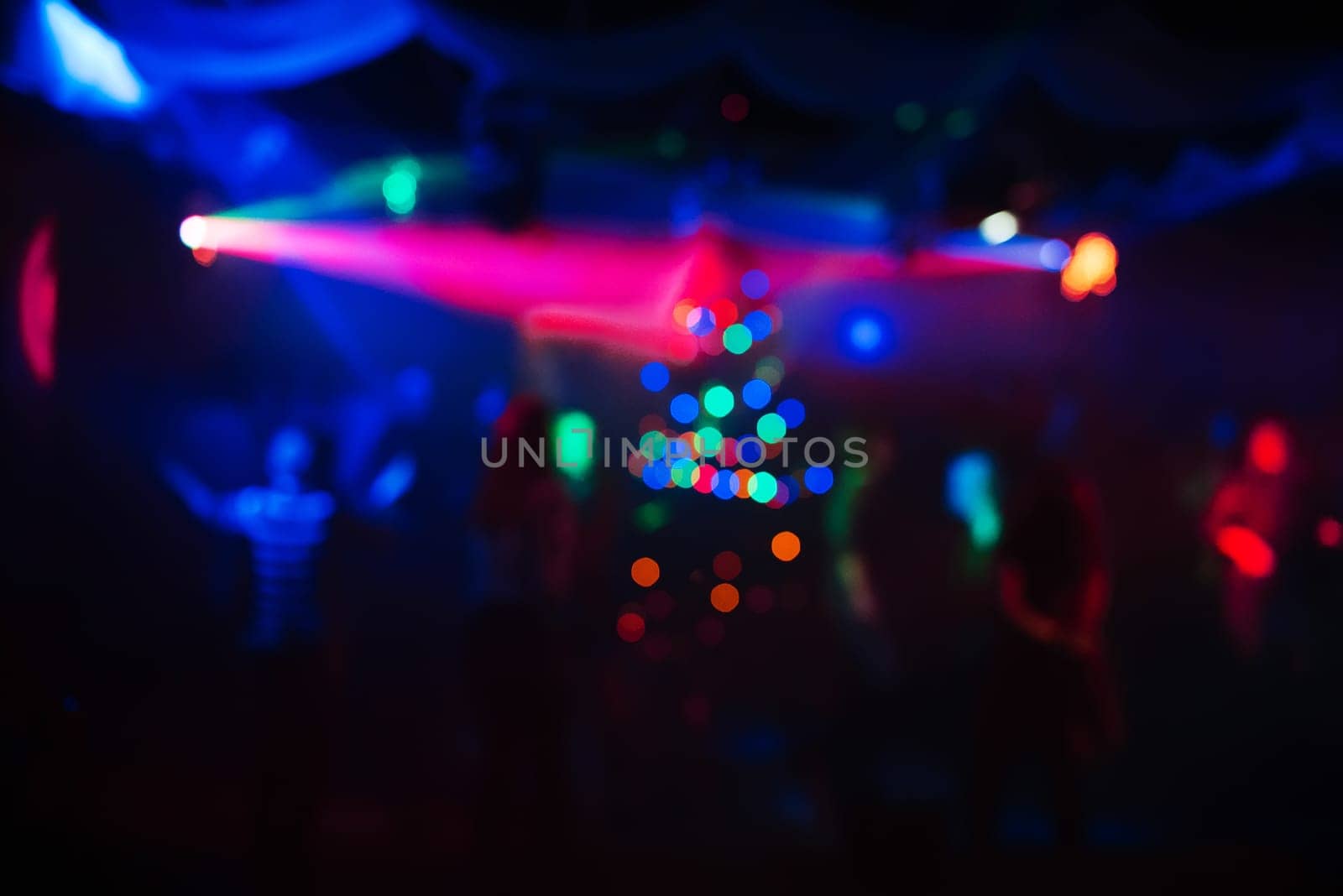 abstract bright multicolored blurred background with bokeh