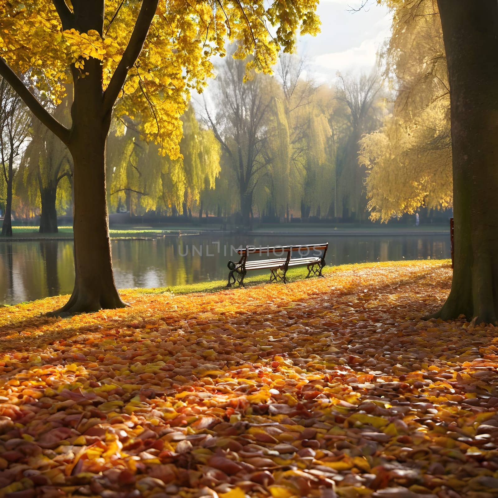 Park Serenade: Exploring the Tranquil Beauty of Autumn's Romantic Haven by Petrichor