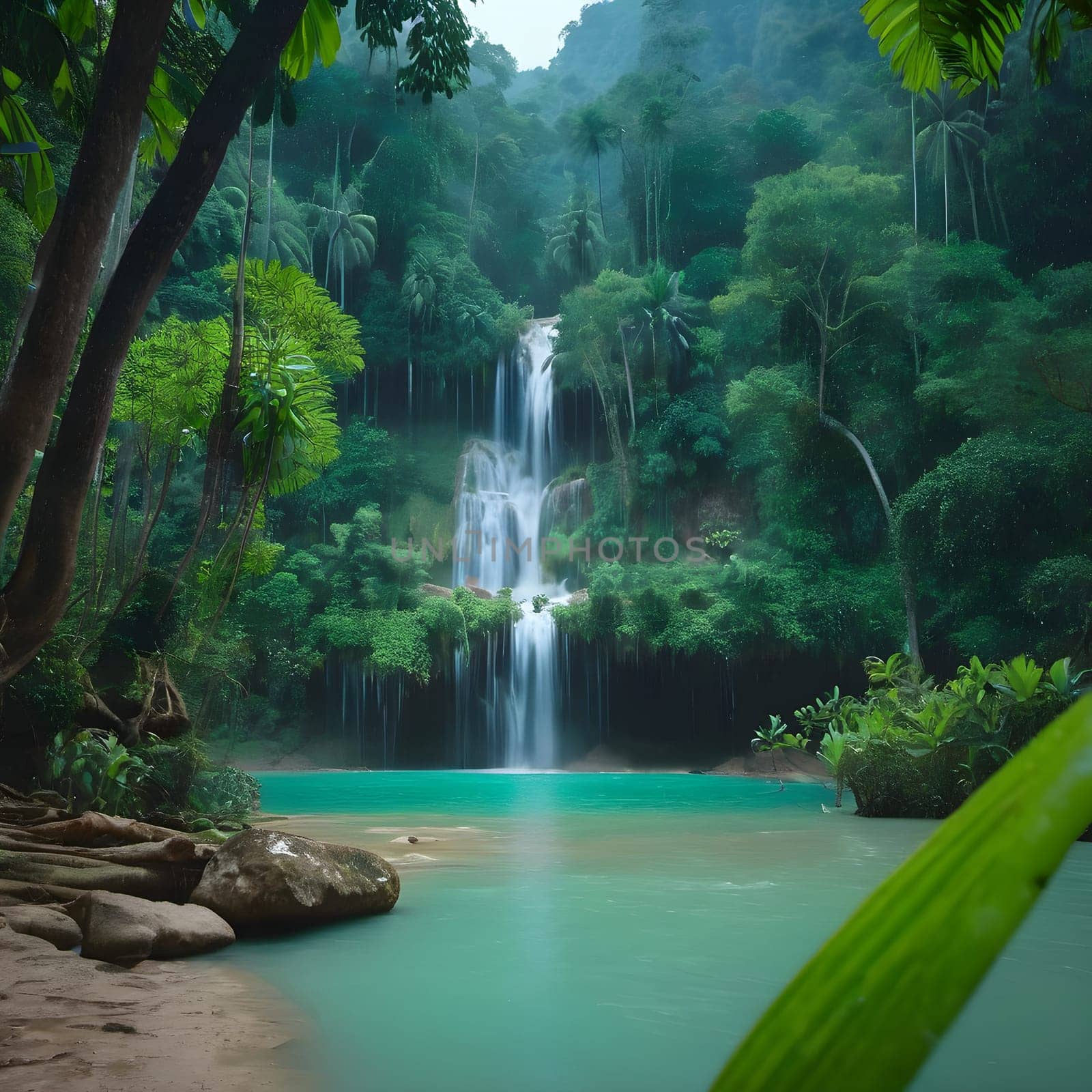 Turquoise Tranquility: Exploring the Kuang Si Cascade Waterfall