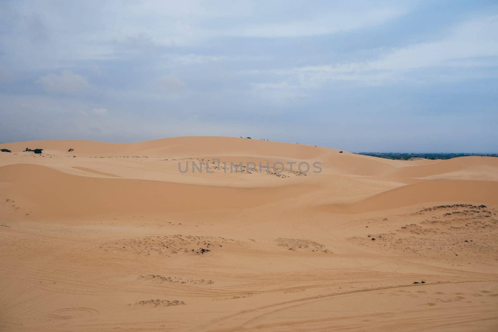 White Sand Dunes Muine in Vietnam with tourists in the summer