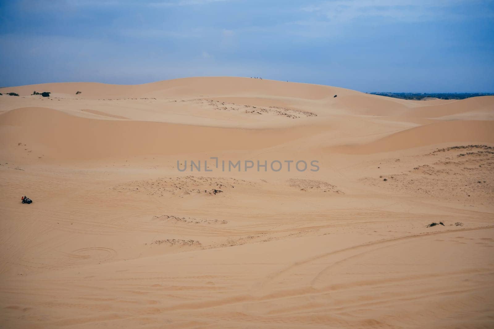 White Sand Dunes Muine in Vietnam with tourists in the summer