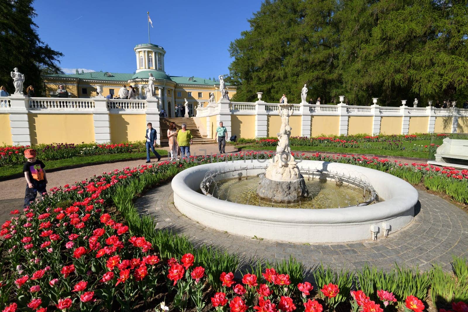 Krasnogorsk, Russia - 1 May. 2024. The Ancient estate Arkhangelskoye. Landmark by olgavolodina