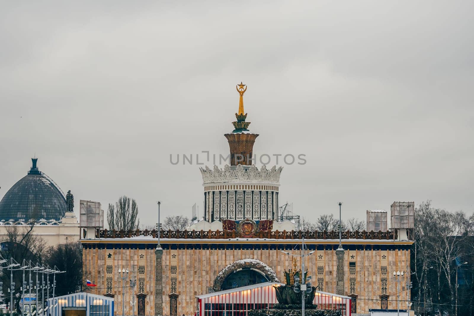 MOSCOW, RUSSIA - DECEMBER 25, 2016: VDNH, Exhibition of the National Economy of Russia. Ukraine Pavilion in Moscow