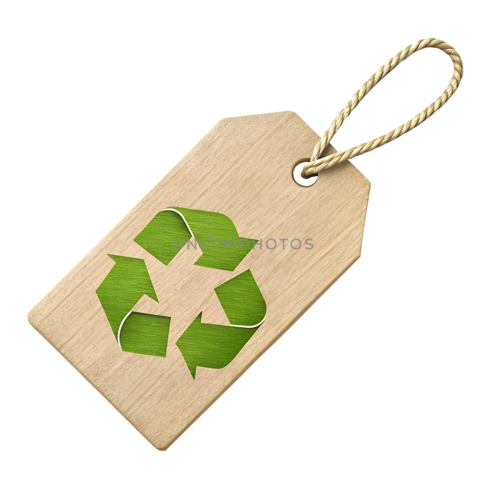 Tag label ECO, isolated on white background. Generated AI. by Margo