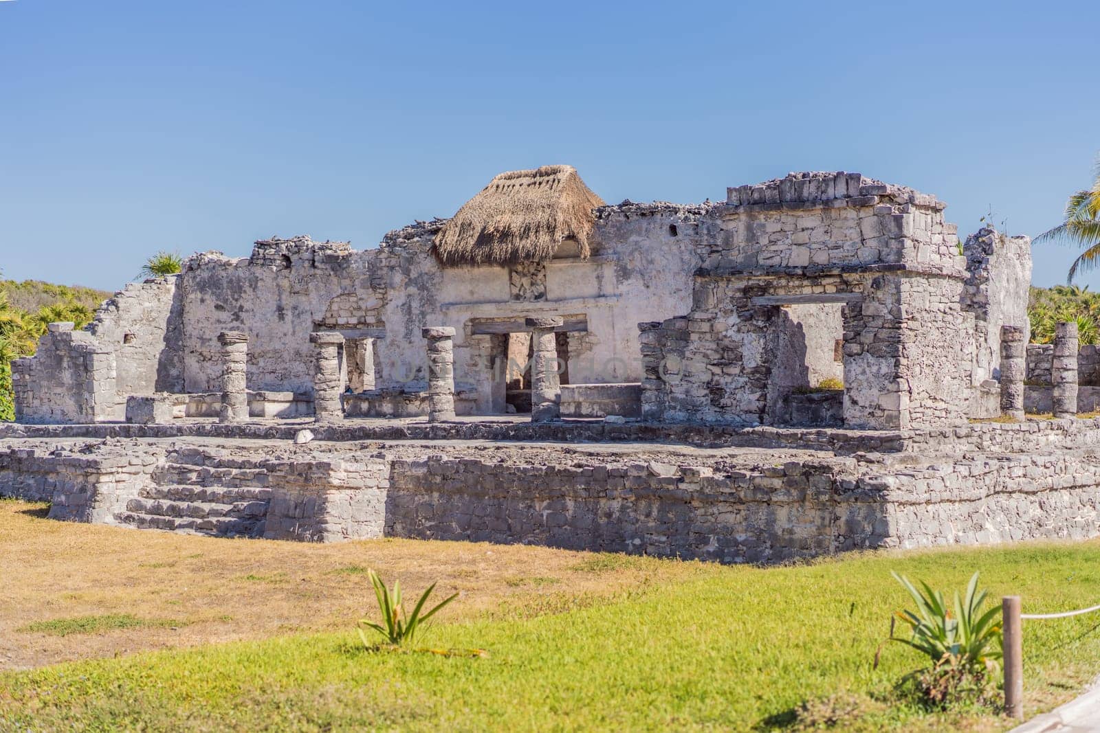 Beautiful archaeological site of the Mayan culture in Tulum, Mexico.