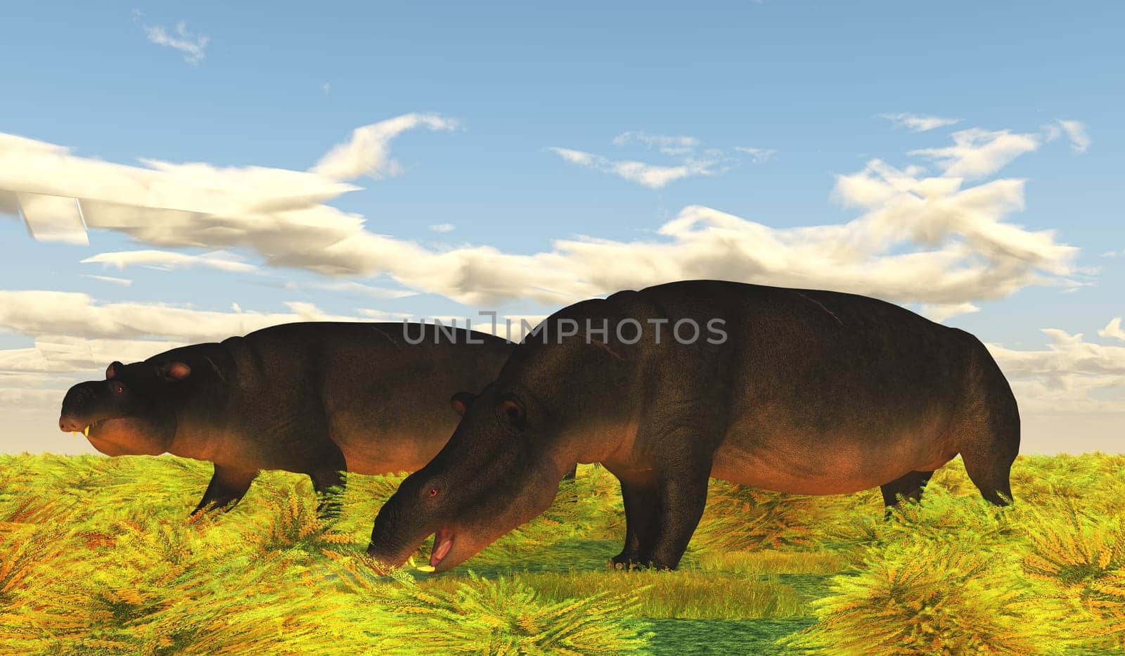 Moeritherium eating Grass by Catmando