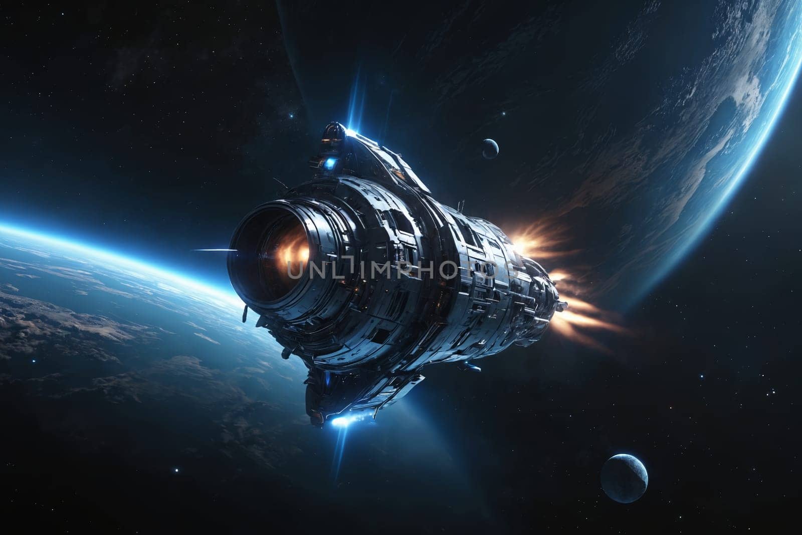 Rendezvous with Art: An Artistically Rendered Spaceship by Andre1ns