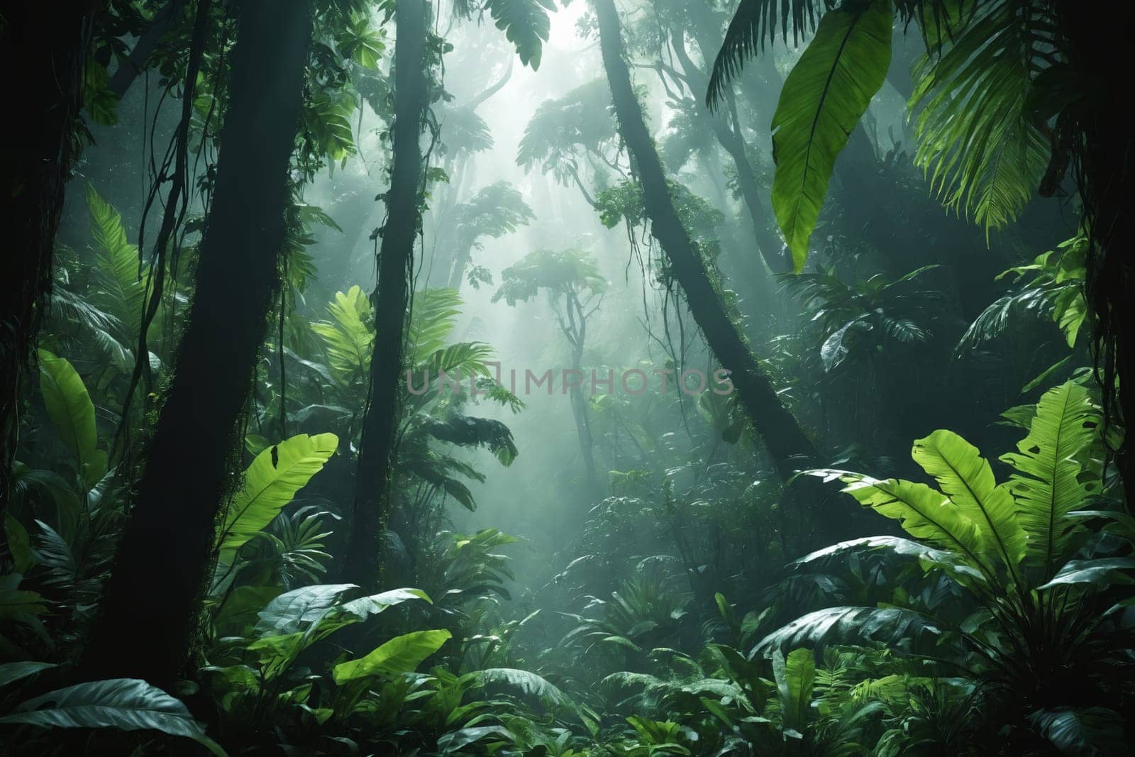 Lush Canopy of the Equatorial Rainforest: Biodiversity's Cradle by Andre1ns