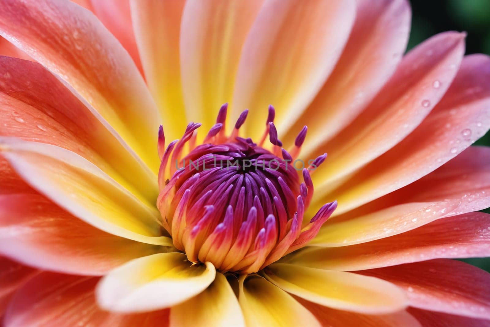 Dew-kissed Dahlia: A Spectrum from Pink to Orange by Andre1ns