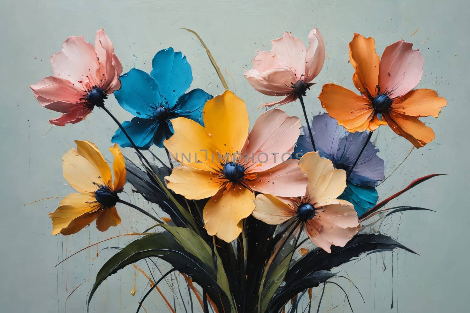A Rainbow of Blooms in Abstract Artistry by Andre1ns