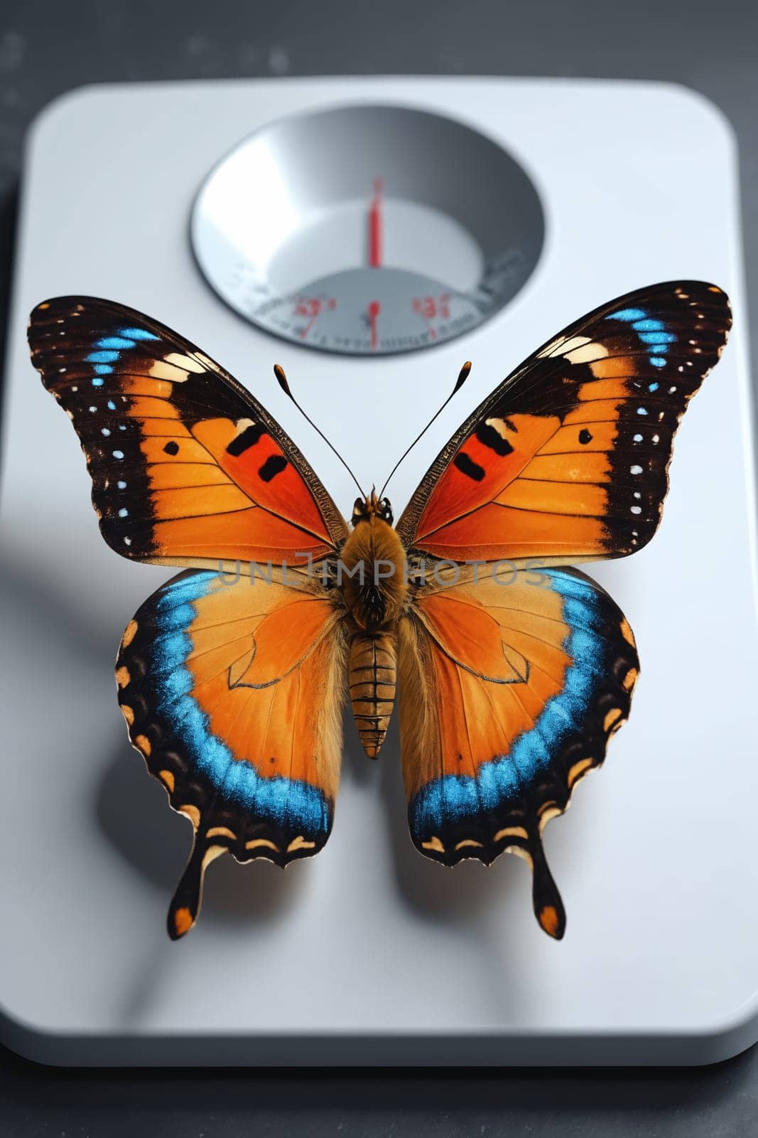 Nature Meets Technology: Orange Butterfly on a Precision Scale by Andre1ns
