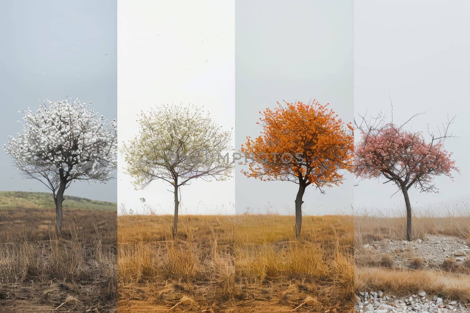Four Seasons of a Lone Tree by andreyz