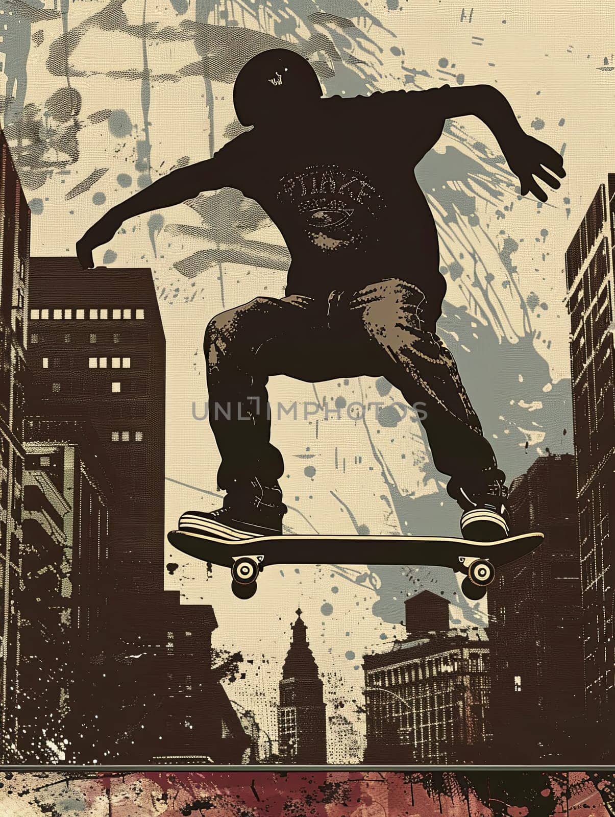 A man is riding a skateboard up the side of a ramp, showing skill and balance in this urban sports action.