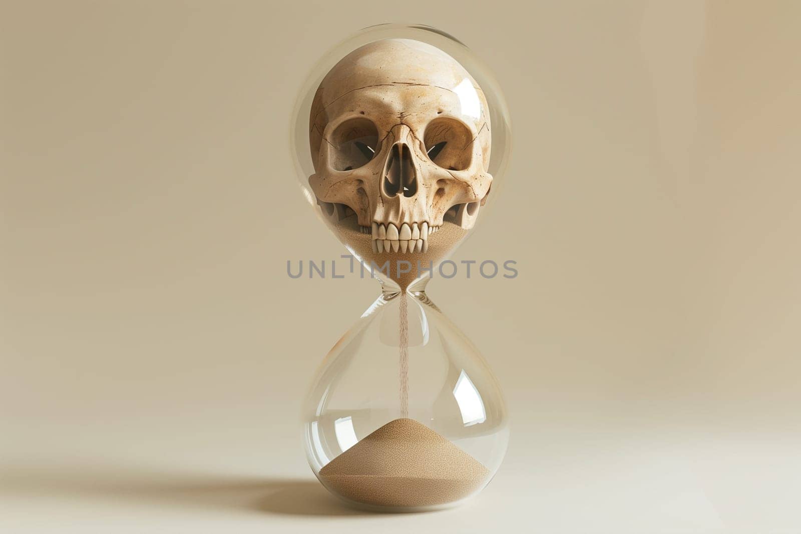 Skull in a Sand Hourglass by Sd28DimoN_1976
