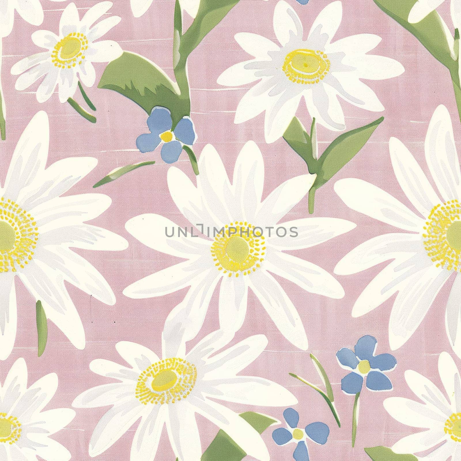 Beautiful Summer Delicate Floral Seamless Pattern. Pastel Pink and Green Wild Flowers Background Texture. by iliris