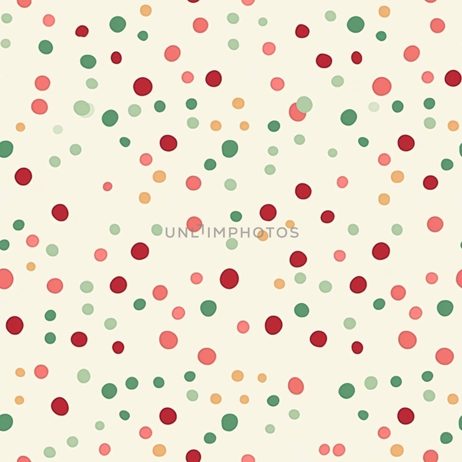 Seamless pattern, tileable festive polka dot country style print for dotted wallpaper, holiday wrapping paper, scrapbook, dots fabric and product design by Anneleven