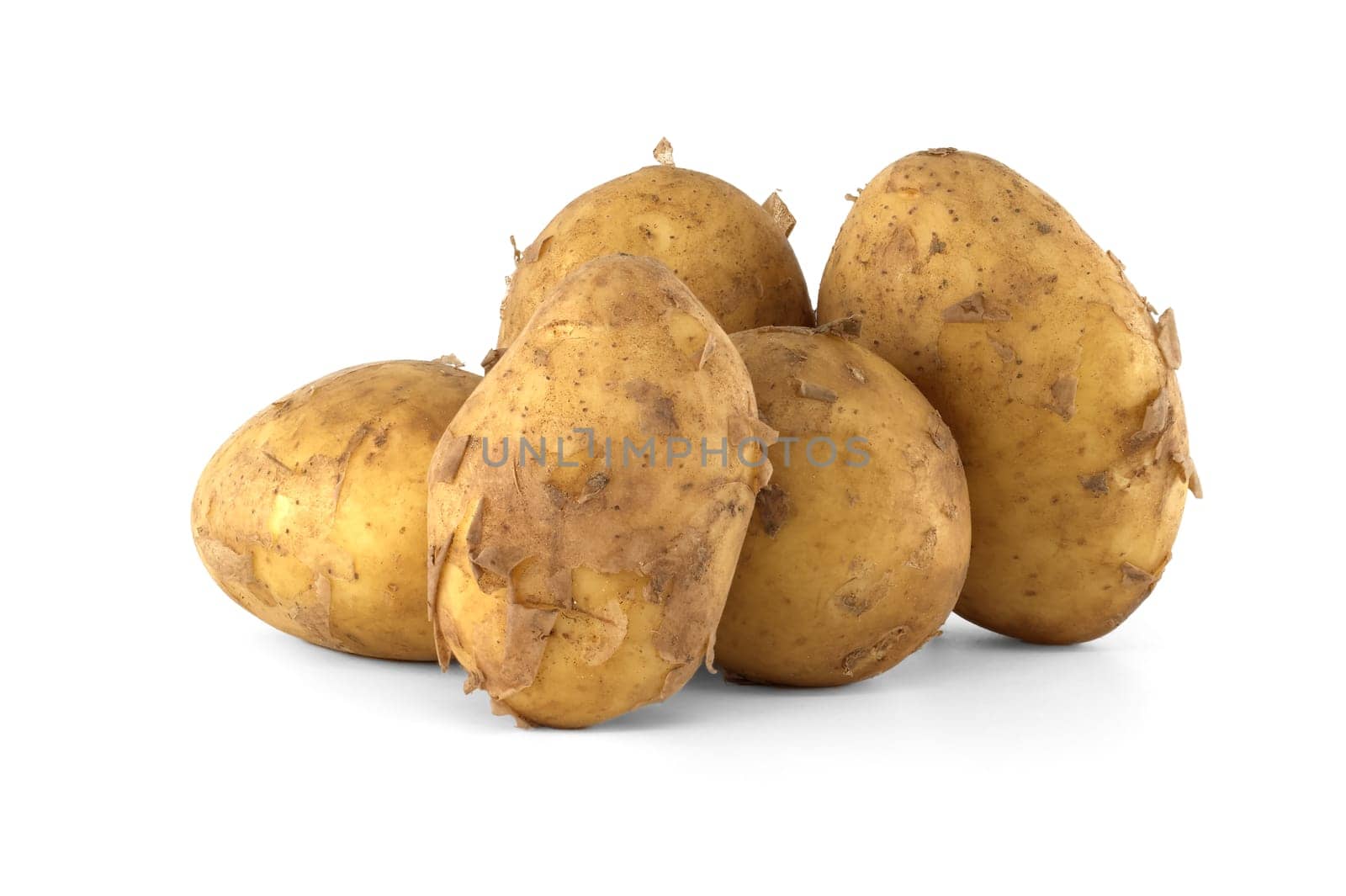 Fresh early potatoes isolated on white background by NetPix
