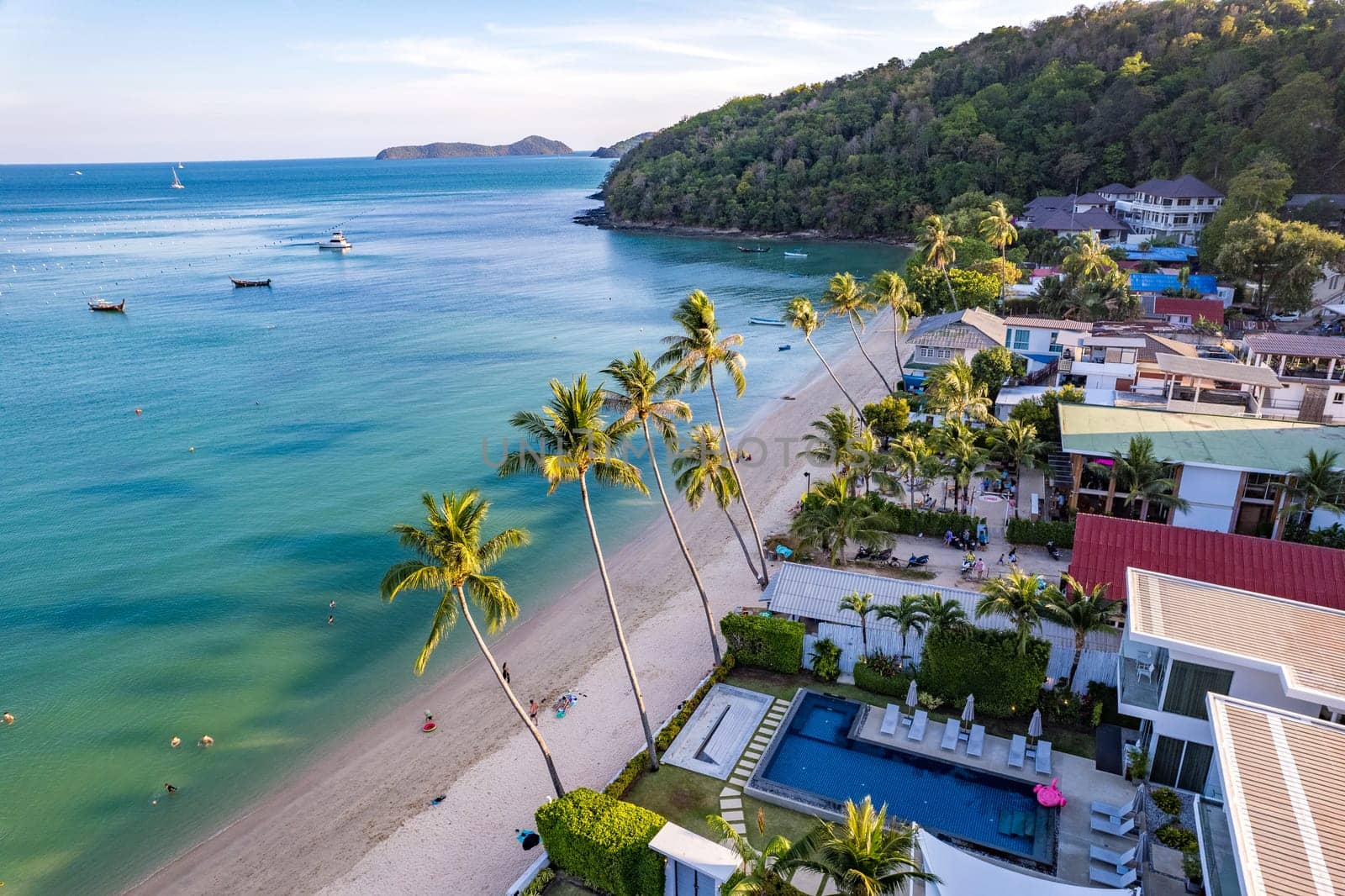 Aerial view of Ao Yon Yai beach in Phuket, Thailand by worldpitou