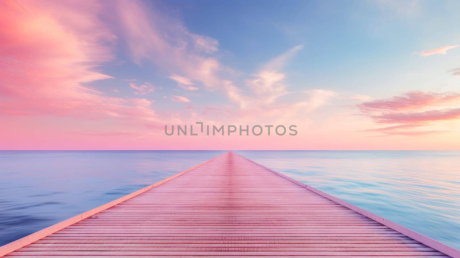 Beautiful beach with a wooden pier and azure water in the Maldives, islands. Beautiful landscape, picture, phone screensaver, copy space, advertising, travel agency, tourism, solitude with nature, without people