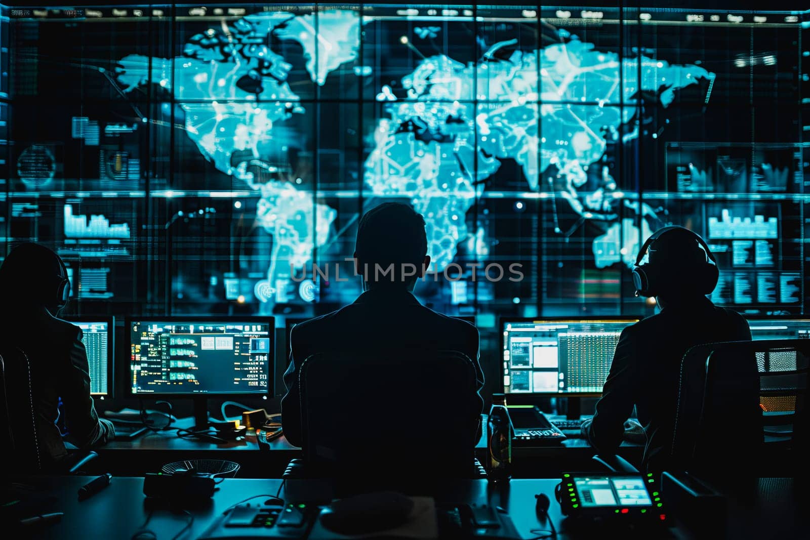 war room center technology, monitor Cyber security threats room