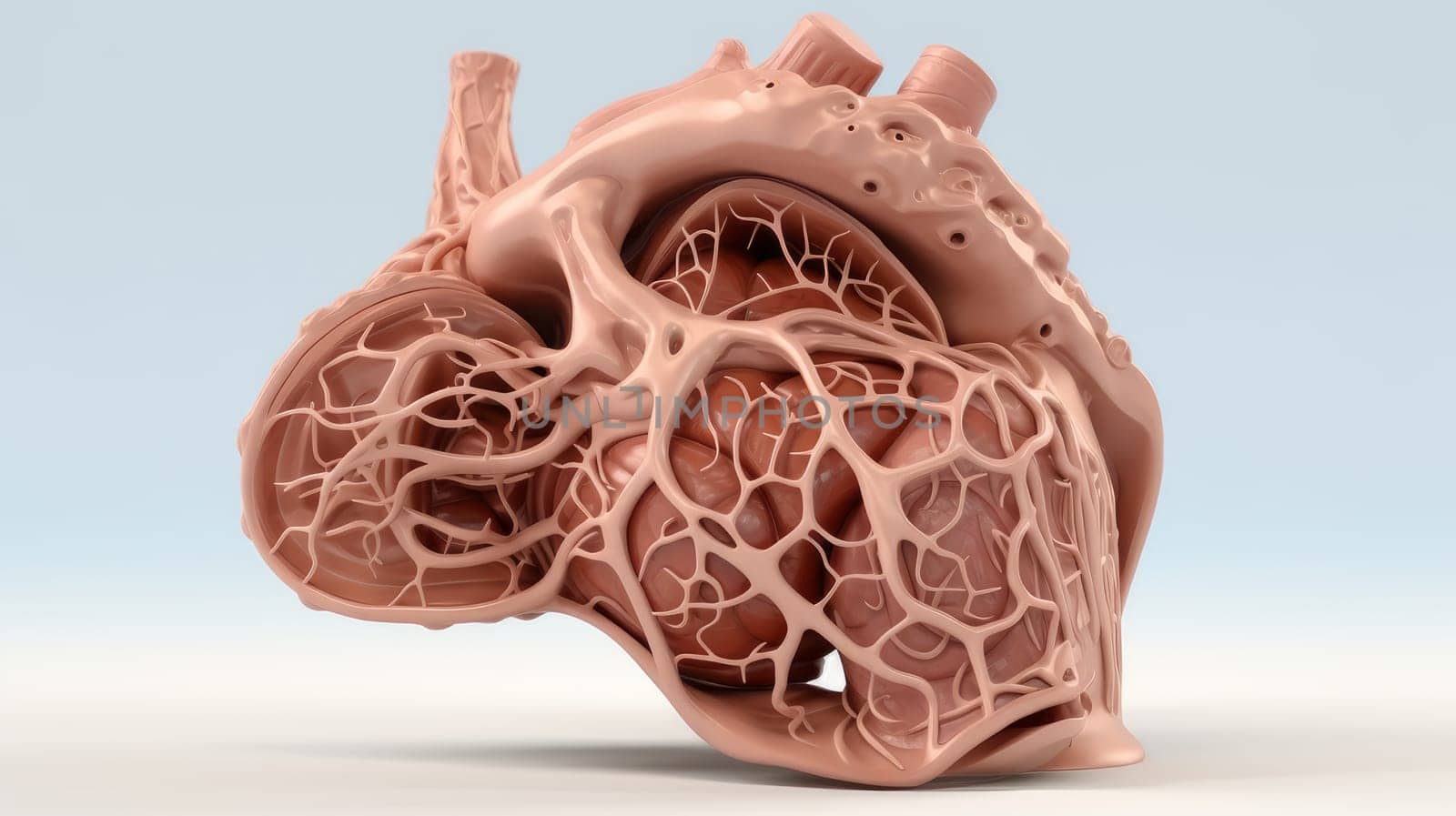 Anatomical model of the human body and organs. Part of a human body model with organ system. Medical education concept. by Alla_Yurtayeva