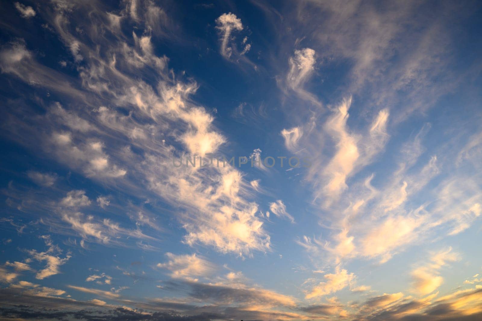 Dramatic colorful sunset sky over Mediterranean sea. Clouds sunrays.3