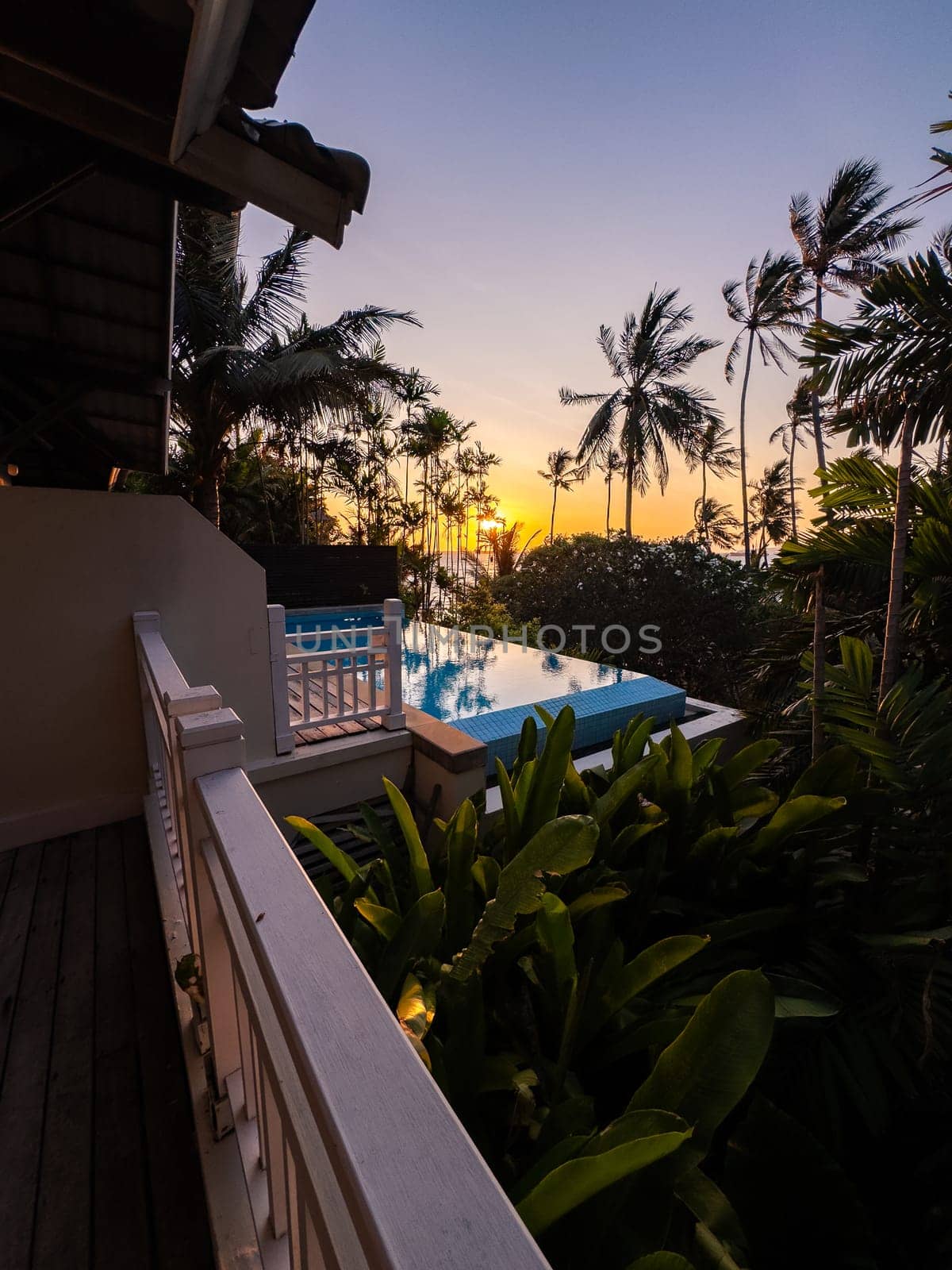 View of a pool resort in Panwa beach in Phuket, Thailand by worldpitou