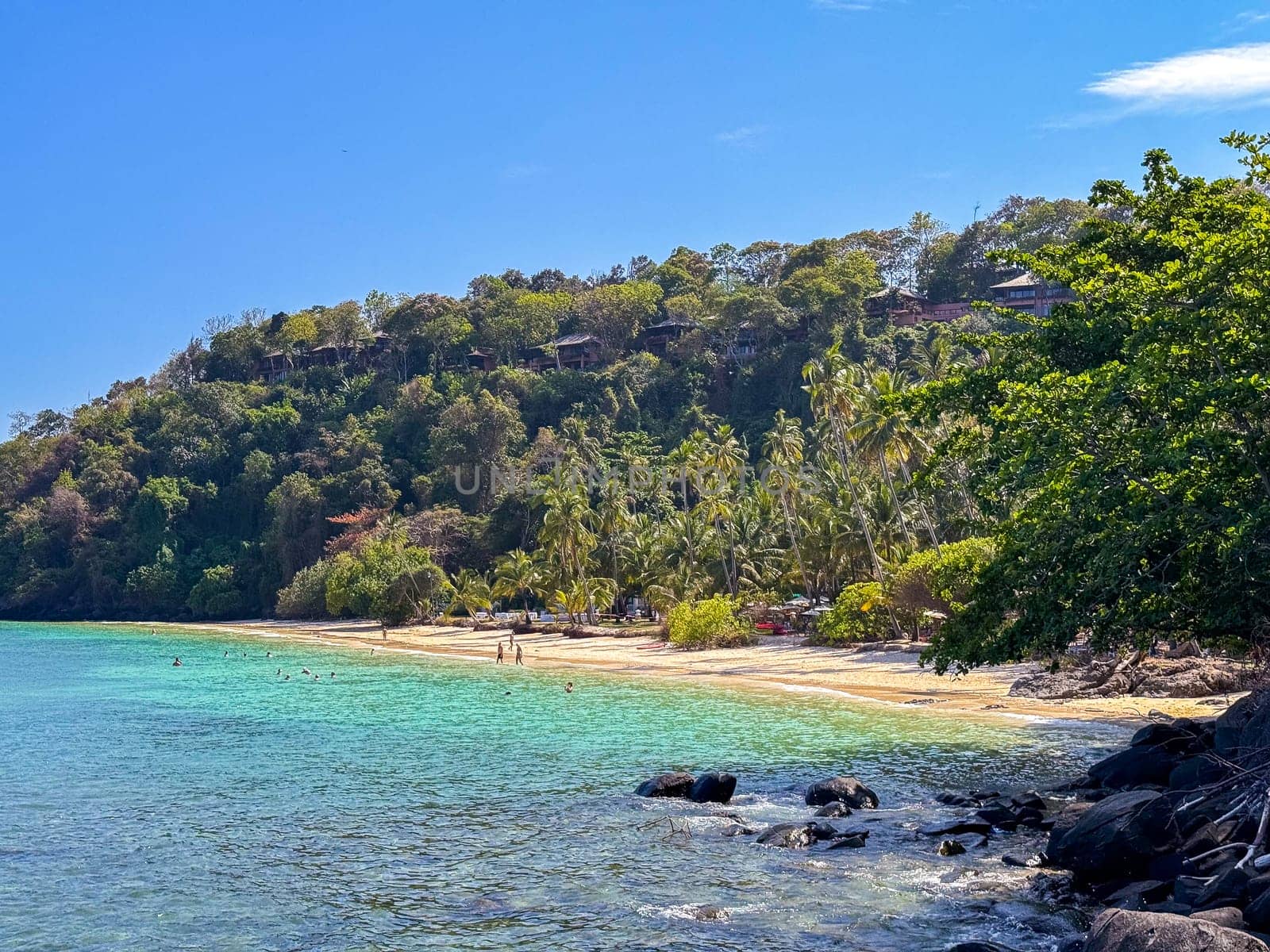 Aerial view of Panwa beach in Phuket, Thailand, south east asia