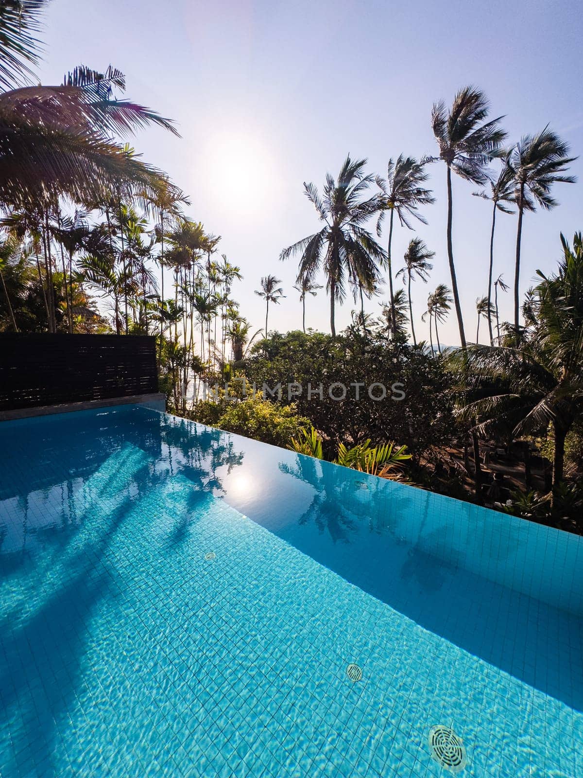 View of a pool resort in Panwa beach in Phuket, Thailand by worldpitou