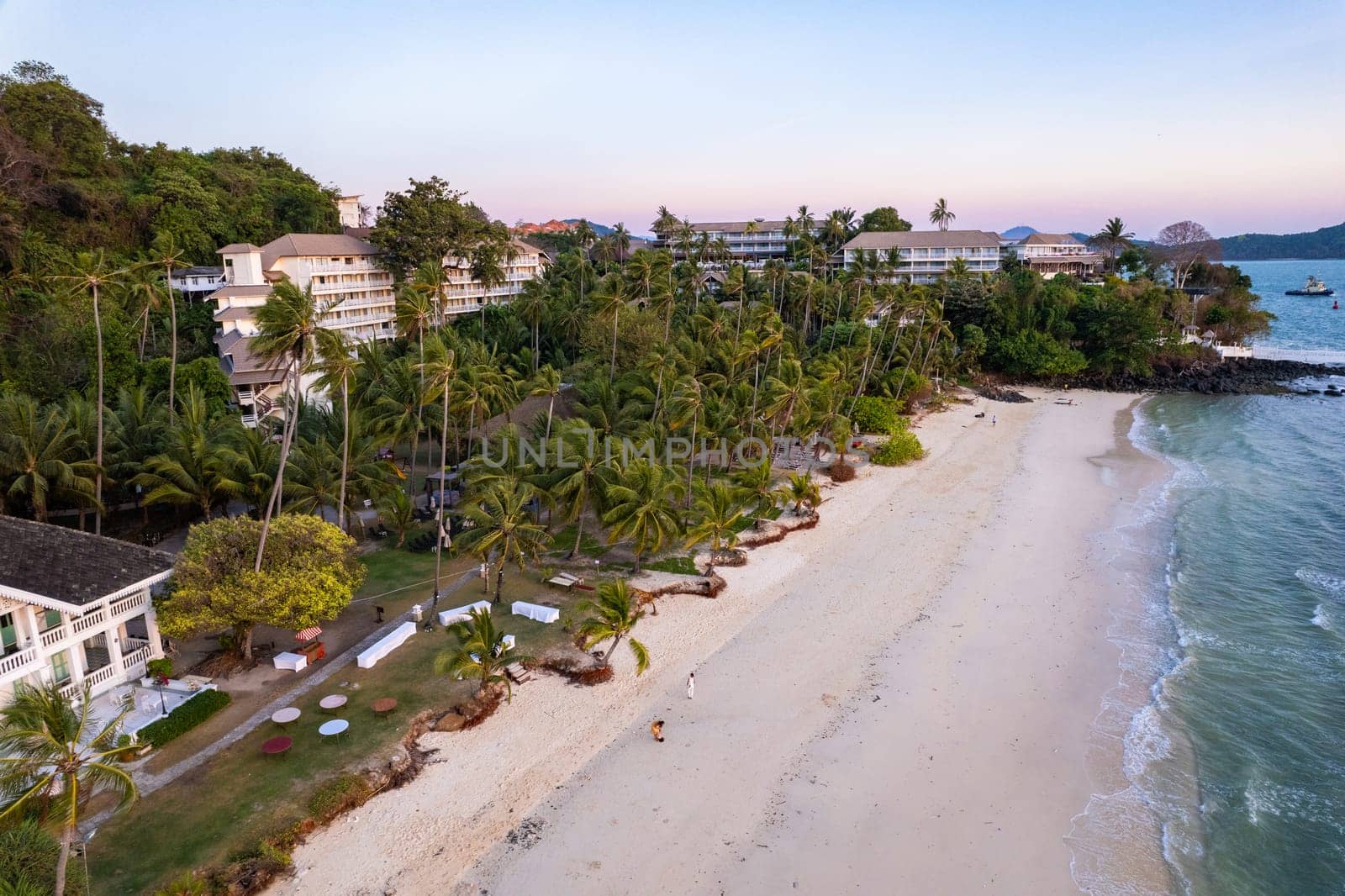 Aerial view of Panwa beach in Phuket, Thailand by worldpitou