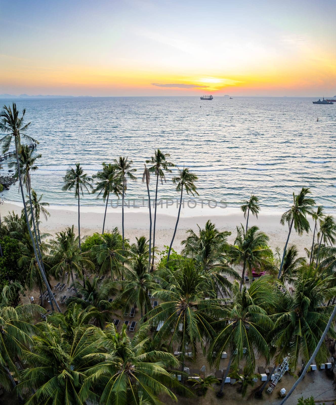 Aerial view of Panwa beach in Phuket, Thailand by worldpitou