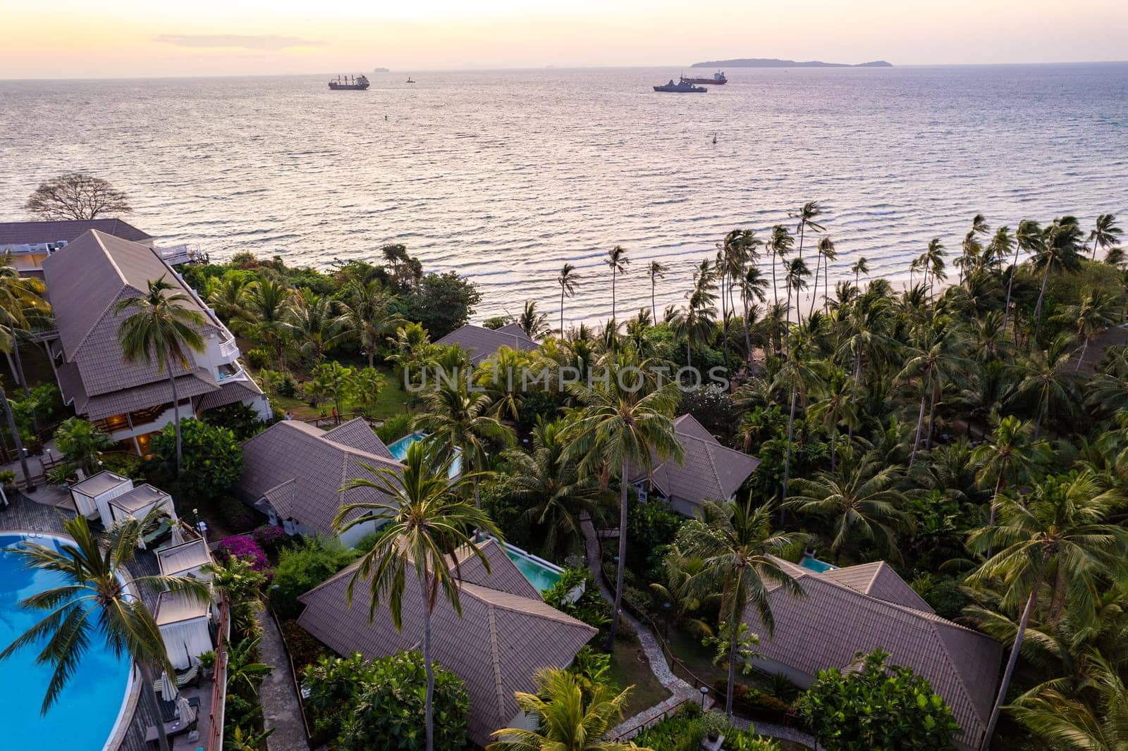 Aerial view of Panwa beach in Phuket, Thailand, south east asia