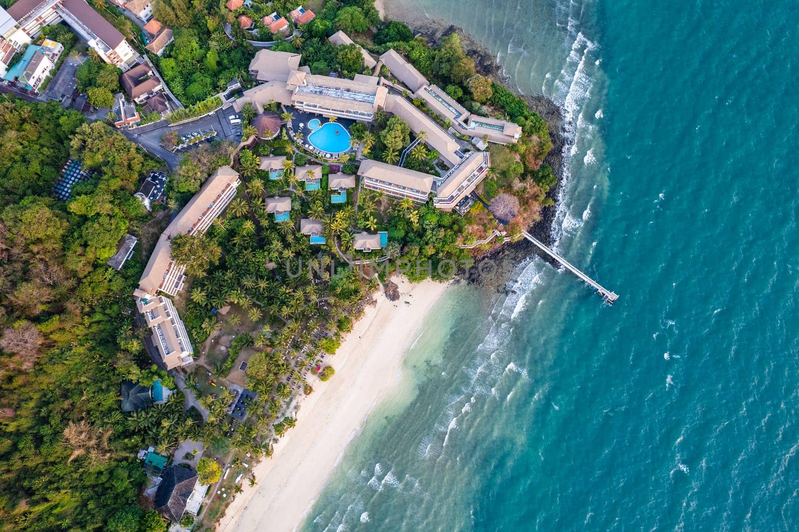 Aerial view of Panwa beach in Phuket, Thailand by worldpitou