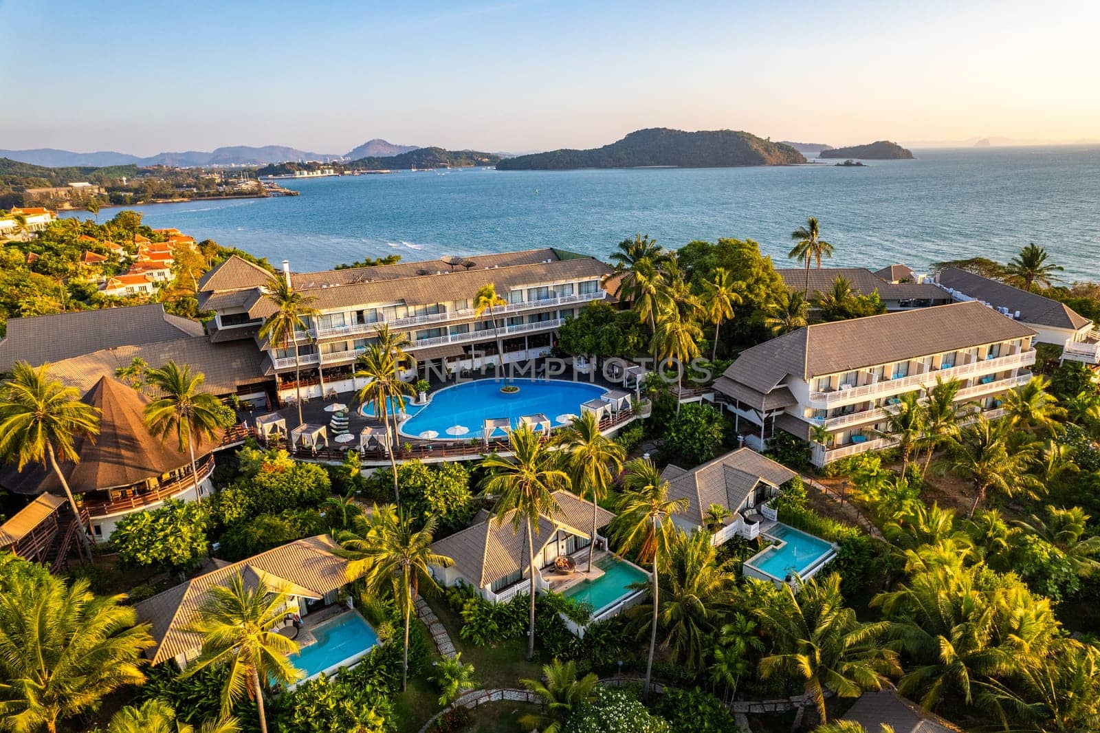 Aerial view of Panwa beach in Phuket, Thailand by worldpitou