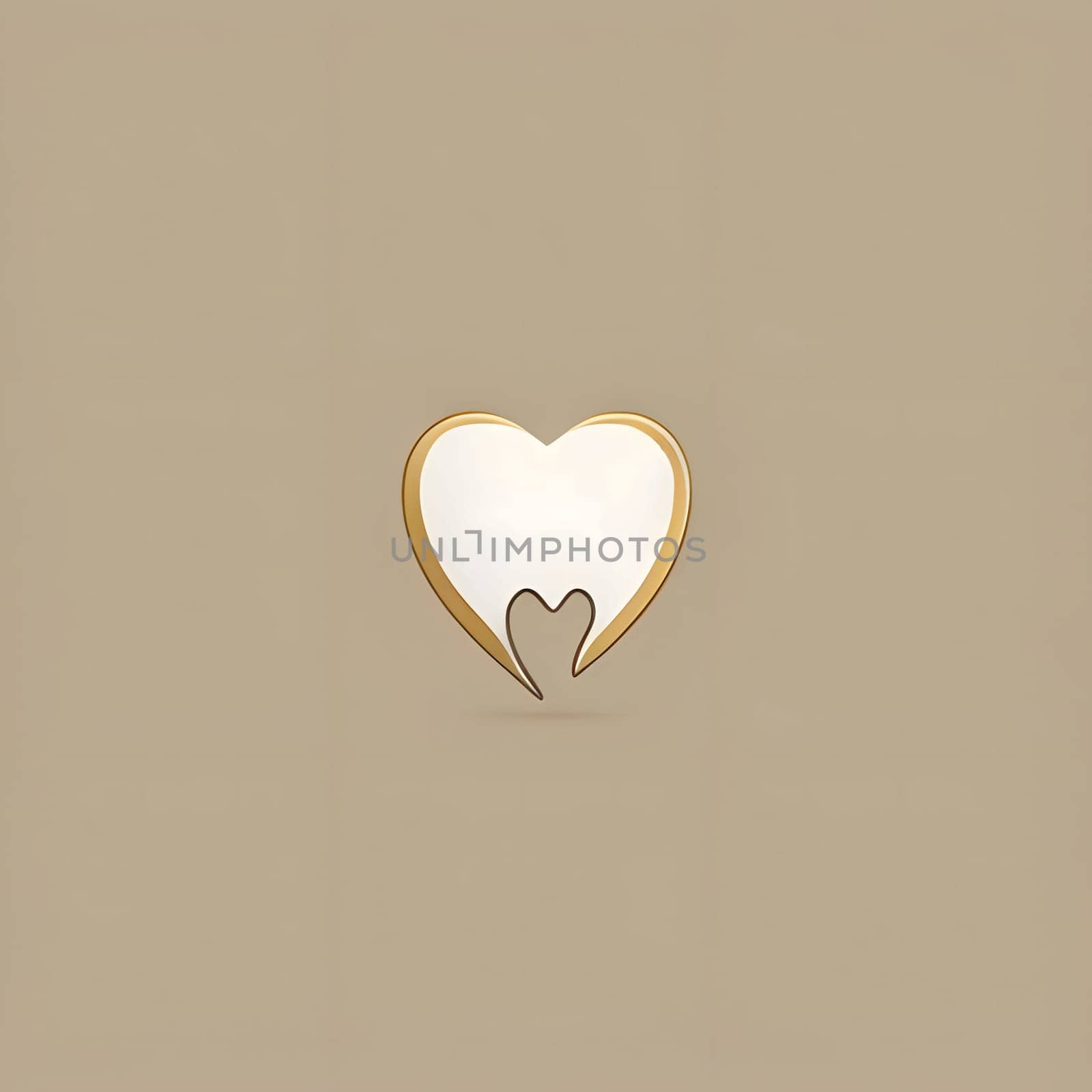 Logo concept white heart-shaped hole punch. Heart as a symbol of affection and love. by ThemesS