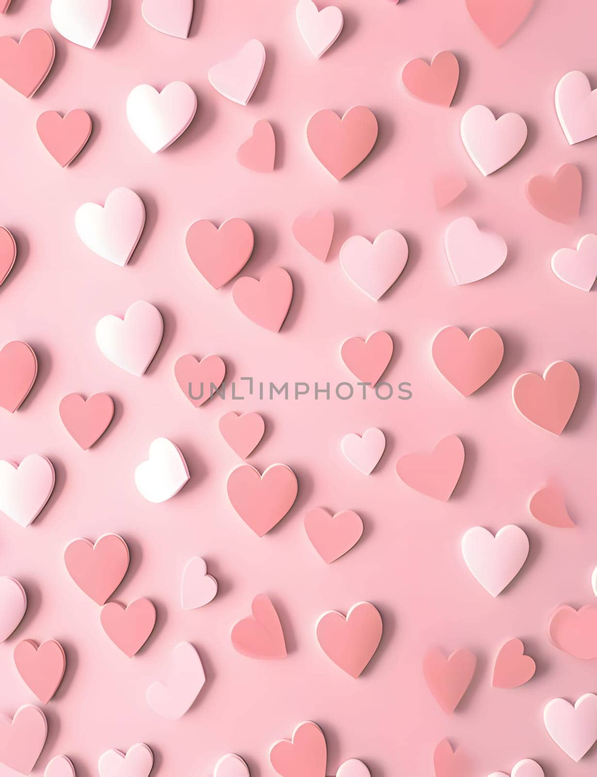 Pink hearts as abstract background, wallpaper, banner, texture design with pattern - vector. Dark colors. by ThemesS