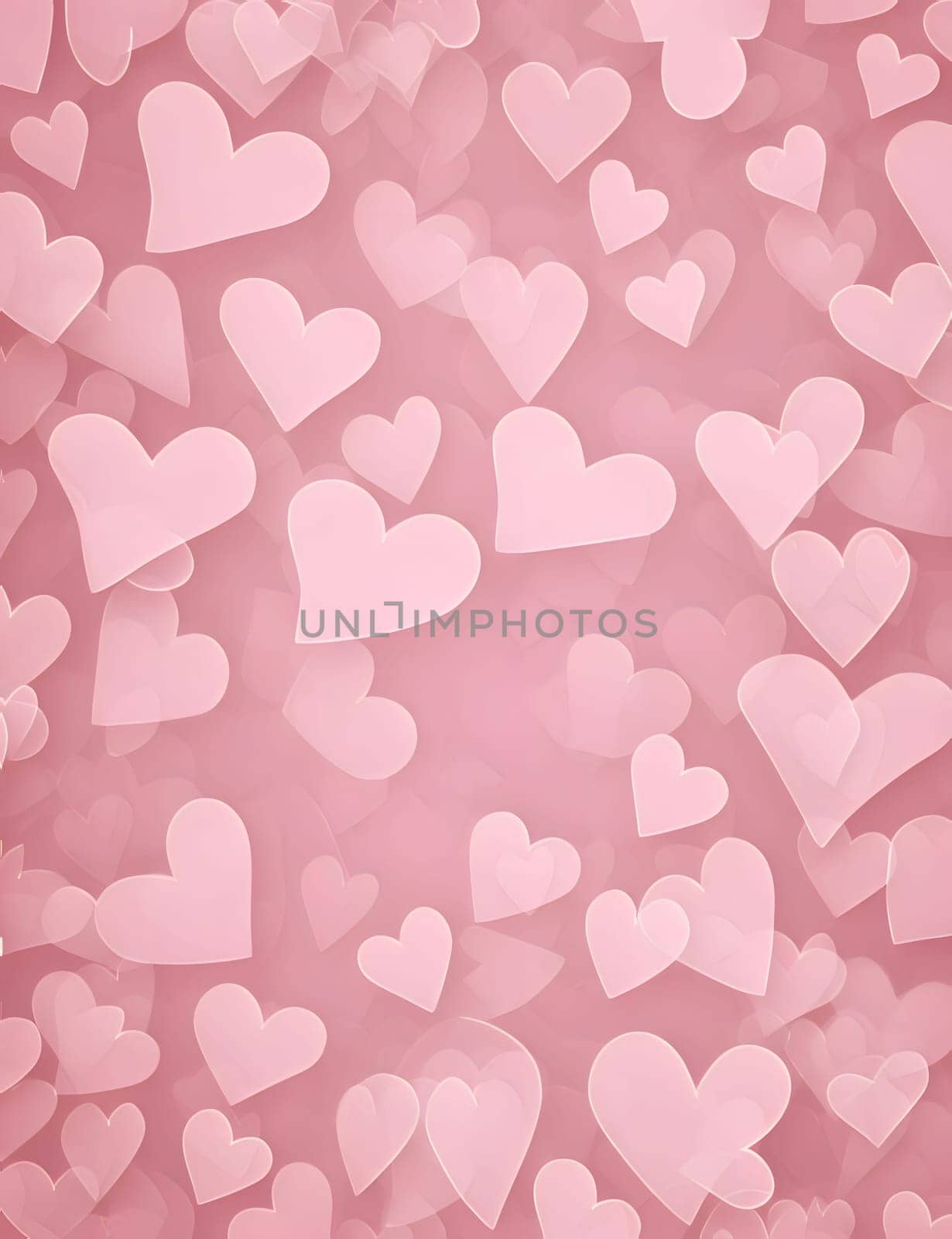 Elegant and modern. Pink hearts as abstract background, wallpaper, banner, texture design with pattern - vector. Dark colors.